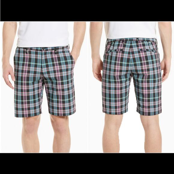 Tommy Bahama Mens 35 Set Sail Plaid Shorts‎ IslandZone Golf Athleisure Preppy - Picture 1 of 10